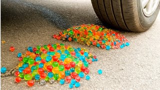 Crushing Experiments Magic Crystal Water Balls Crushing Crunchy & Soft Things by Car🔴🟡🟢🔵🟣#satisfying screenshot 2
