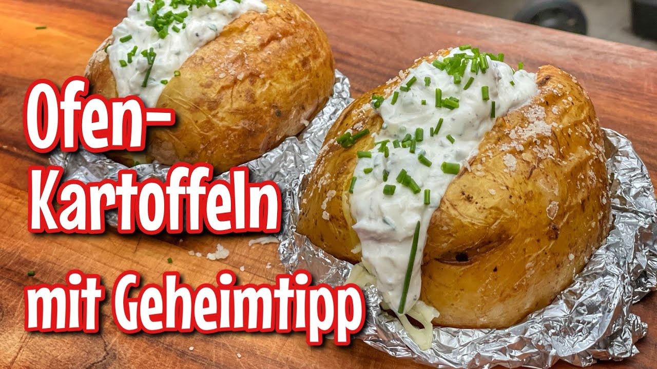 Ofenkartoffeln mit Kräuterquark und genialer Zutat - BBQ - YouTube