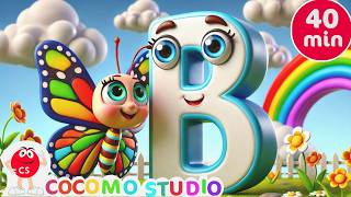 Letter B Song for Kids 🅱️ | 40 Minutes Learn ABC Phonics, Alphabet & Preschool Learning