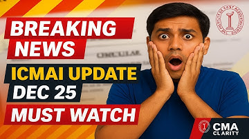 🔥 BREAKING: New ICMAI Notice for CMA Inter & Final | Dec 2025 Skills Training Update 📝