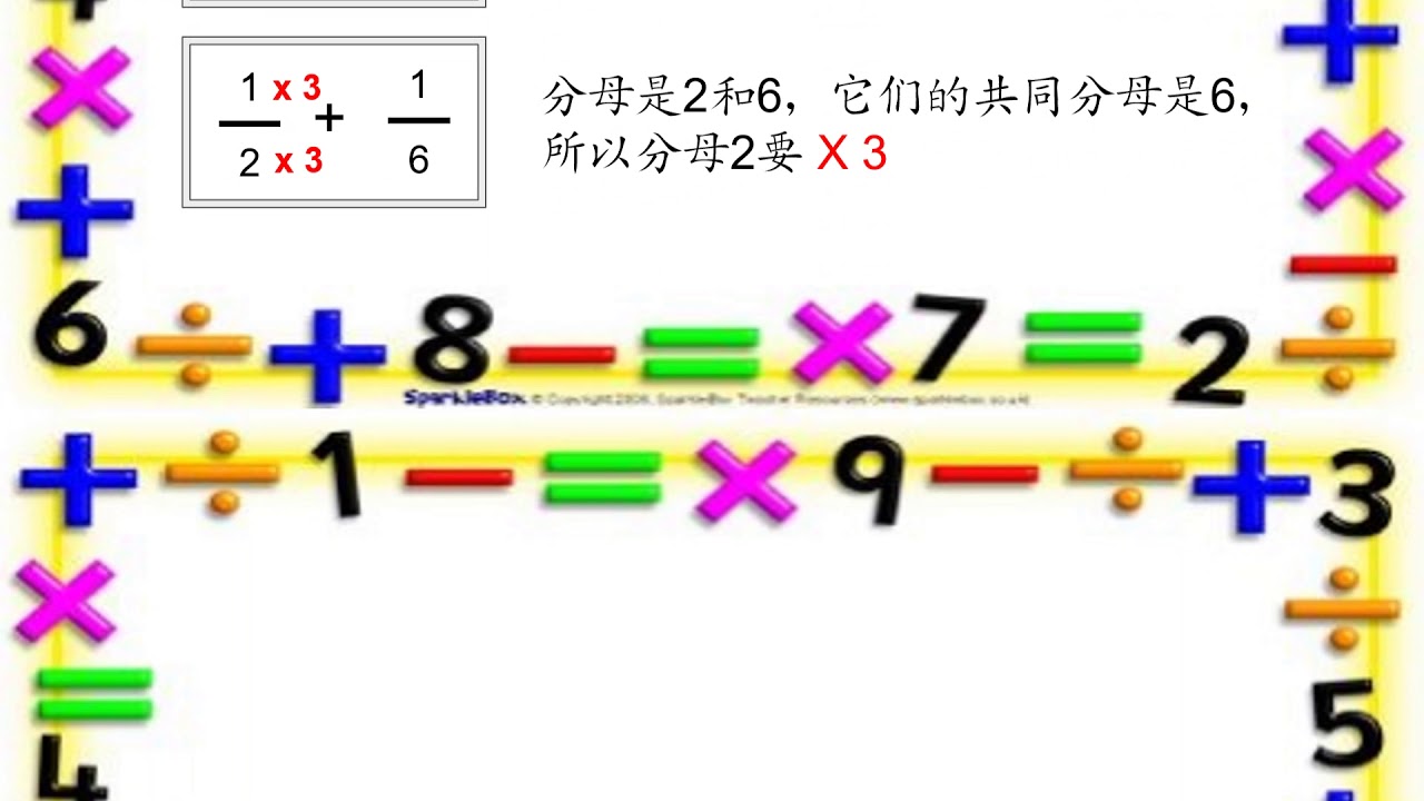 三年级数学 异分母分数的加法 Youtube 三年级数学 异分母分数的加法 Youtube