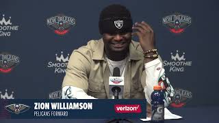 Zion Williamson Postgame Interview | Pelicans vs Timberwolves 12\/28\/22
