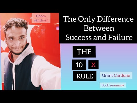 The 10x Rule part 1| book summary @choco santhosh #motivation