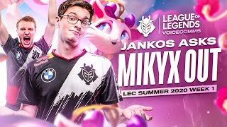 Jankos Asks Mikyx Out 😳 | LEC Summer 2020 Week 1 Voicecomms