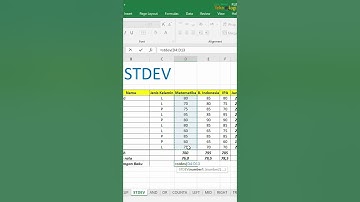 rumus cepat standar deviasi excel #shorts #excel #exceltutorial