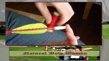 Wrapping Glued Fletchings on a Wooden Arrow Start to Finish - Natural Bow Woman