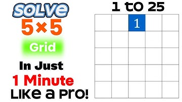 How to solve a 5×5 magic square in just one minute or less #mathematics #viralvideo