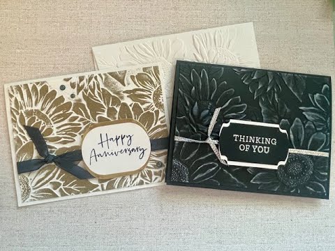 Sunflower Embossing Folder Techniques - YouTube