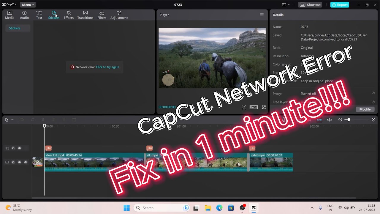 CapCut Network Error fix in 1 minute.