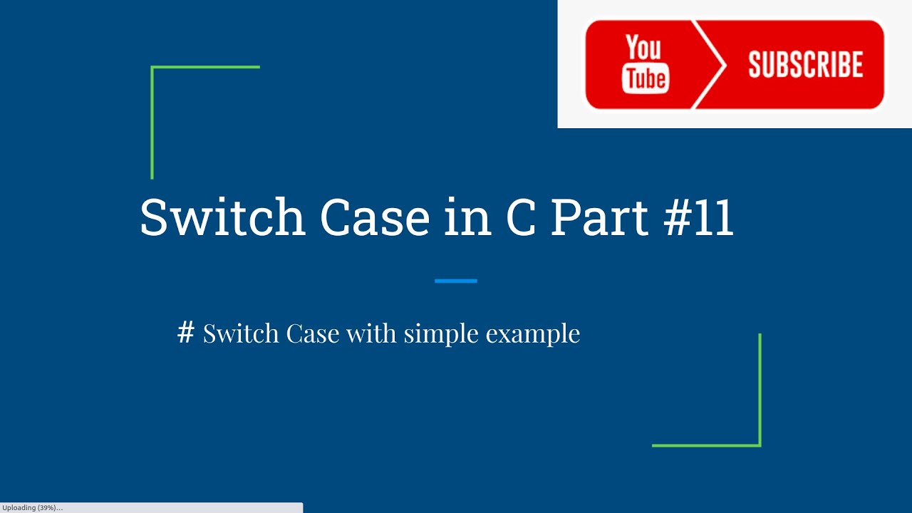 switch case in c with simple example Part #11 - YouTube