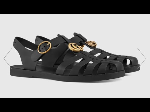 Gucci Rubber Buckle Strap sandal #shorts