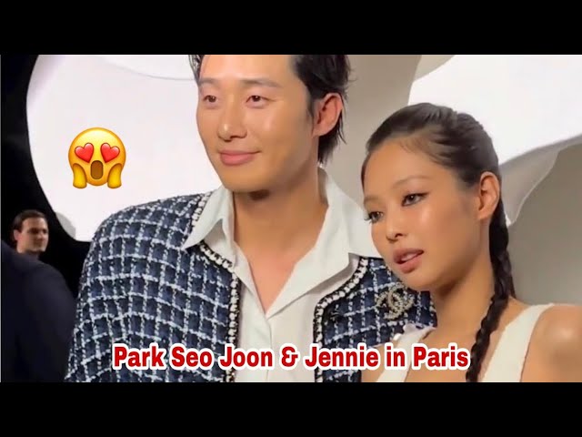 Update] 230307 #BLACKPINK Jennie & Park Seo Joon at Chanel Fall-Winter in  Paris 