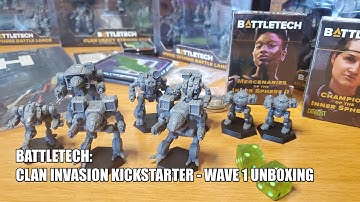 Battletech: Clan Invasion Kickstarter Wave 1 Unboxing!