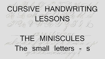 cursive lesson 6 - s - handwriting penmanship calligraphy copperplate
