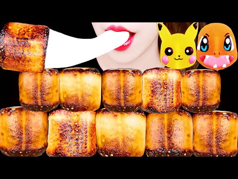 【ASMR】巨大焼きマシュマロ殻、 ポケモンゼリー、ティックトックゼリーを食べる【咀嚼音】​