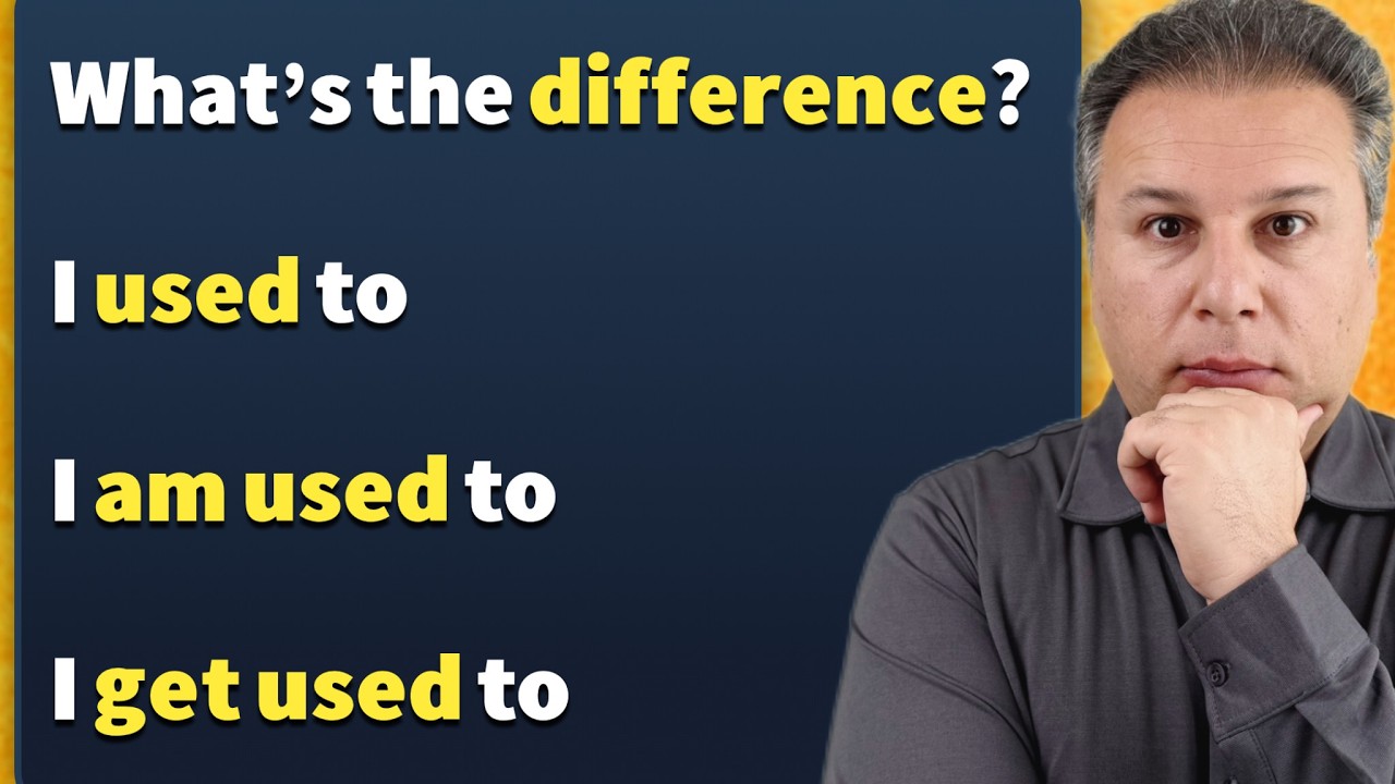 Watch this if you confuse: I used to / I am used to / I get used to + plenty of examples.