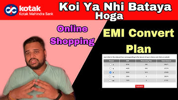Online shoping kotak credit card bill convert to emi | Convert Credit Card Bill to EMI |Credit Card