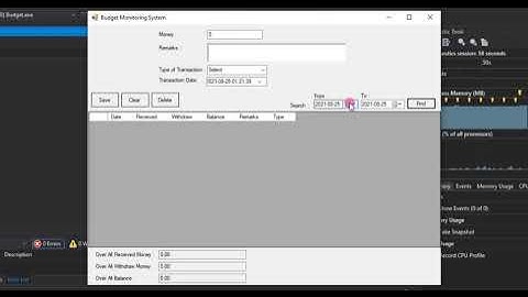 Budget Management System in VB Net Free Full Source Code DEMO