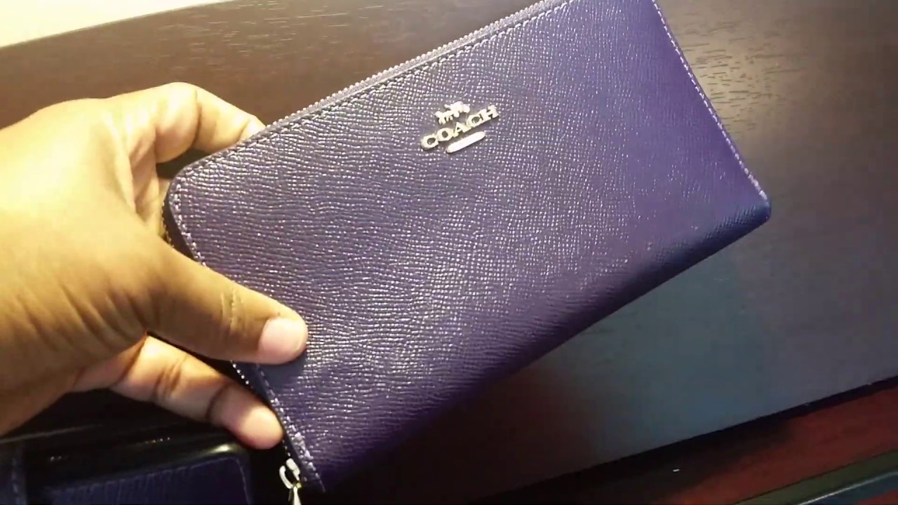 Coach Large Phone Wallet ( in the color Dark Purple ) - YouTube