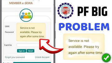 Service is not available. Please try again after some time. | PF UAN login error Solution ✅