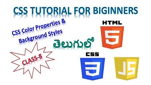 CSS tutorial for beginners | css colour properties | background styles in css| class 8
