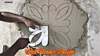 How To Make a Wall Flower Design - Wall Design - Raj M Bhadrak