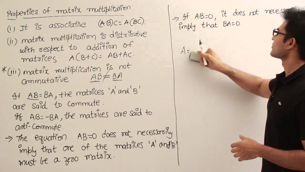 Matrices 5 (Properties of matrix multiplication 1) - YouTube
