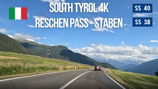 Driving In The Alps Südtirol From Reschen Pass To Staben Near Merano Through Vinschgau Val Venosta