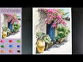 Full of Sunshine - Landscape Watercolor (sketch & color name view, material introduce) NAMIL ART