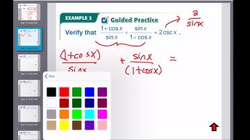 5.2 Verifying Trig Identities (Part 1)
