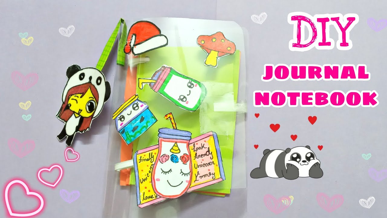 DIY kawaii journal notebook /How to make mini diary /Homemade kawaii ...