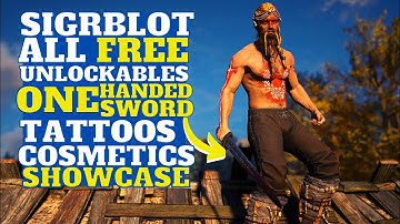 SIGRBLOT FESTIVAL ALL FREE ITEMS, All Unlockables 1 Handed Sword, All Tattoos Cosmetics Showcased
