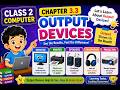 Class 2 Computer Chapter 3.3 | Output Devices Explained for Kids | Easy Computer Learning