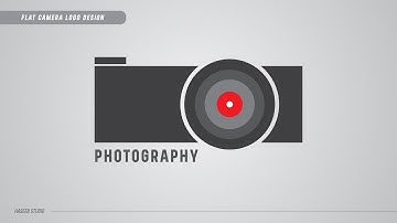 Flat Camera Logo Design in Illustrator | Shape Builder Tool Tutorial