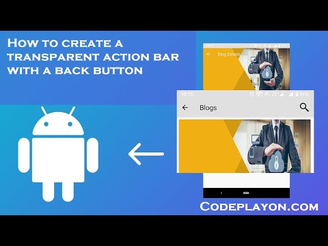 Android - Back button in the title bar || Android Action Bar title and backbutton - codeplayon