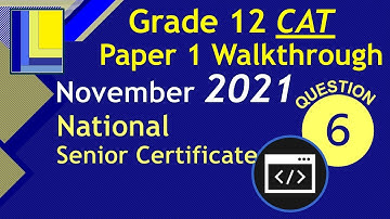 Computer Applications Technology Grade 12 Paper 1 November 2021 Q6 - HTML Web Design