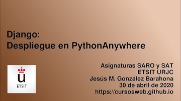 Django: Despliegue en PythonAnywhere