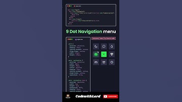 9 Dot Navigation Bar for Website #shorts #viral #trending