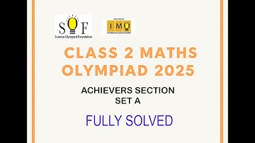 SOF IMO Class 2 | Fully Solved Achievers Section Questions  2025-26 | Set A| #SOFIMO #viral #solved