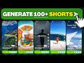 How to generate 100 faceless shorts for free with one prompt using ai