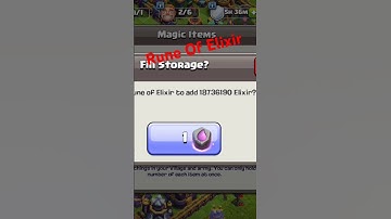 Elixir Storage Full Use Rune Of Elixir #clashofclans #shortvideo