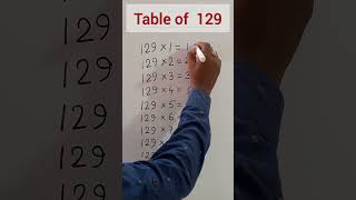Table Of 129