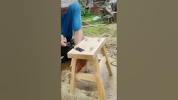 The process of making wooden stools is shared