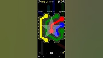 How To Solve Flow Free Hexes Classic Pack Level 21 Easy 5x5 Board Walk Through Solution Walkthrough