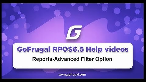 Reports-Advance Filter