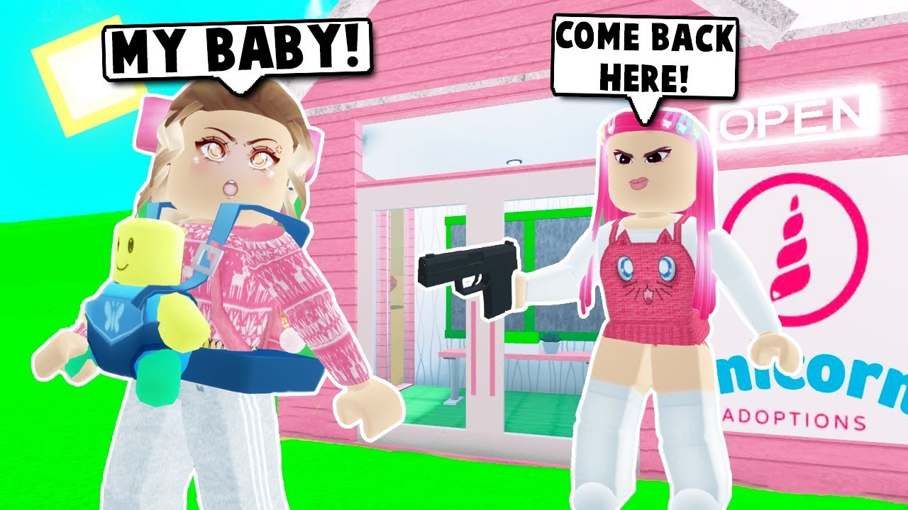 I Stole A Baby From The Adoption Center On Bloxburg Roblox Youtube - roblox baby in bloxburg