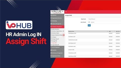 IVPHUB Attendance Management | How to Assign Shifts to Employees