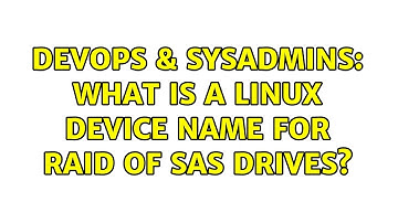 DevOps & SysAdmins: What is a Linux device name for RAID of sas drives? (2 Solutions!!)