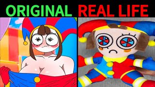 Plush Pomni React to The Amazing Digital Circus Animation | Real Life vs Original