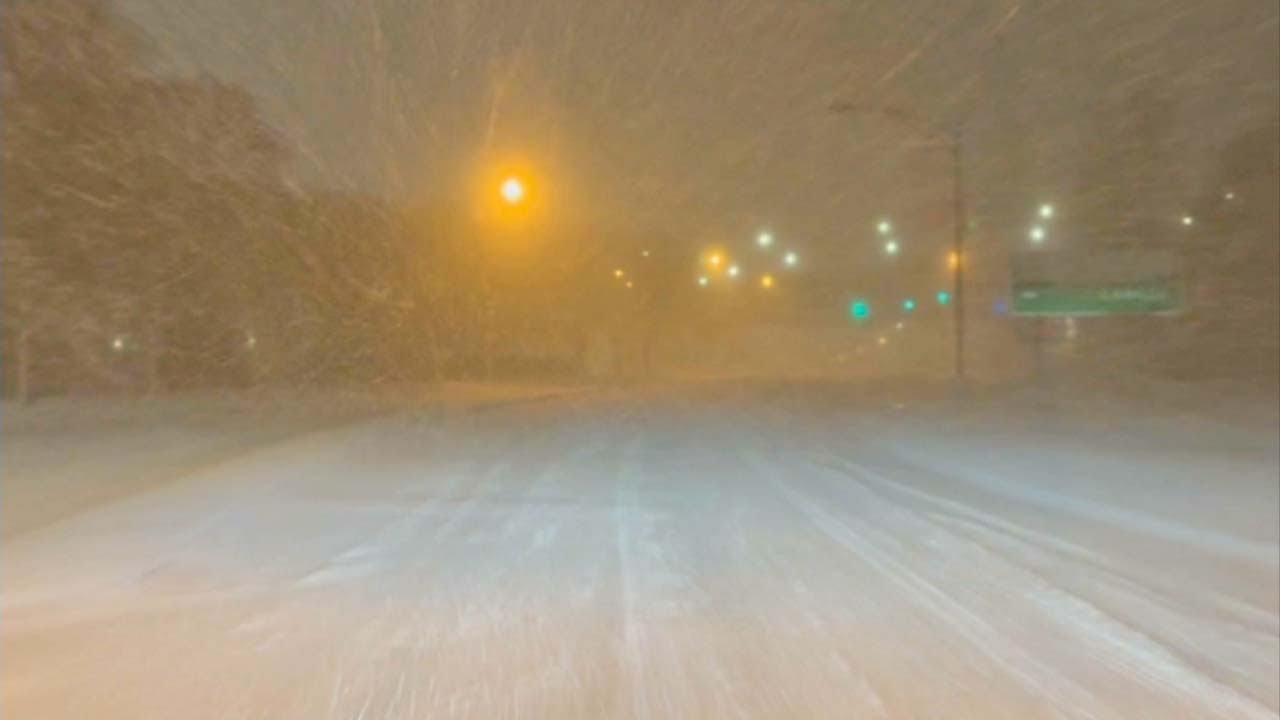 Winter storm causes dozens of school closings - YouTube
